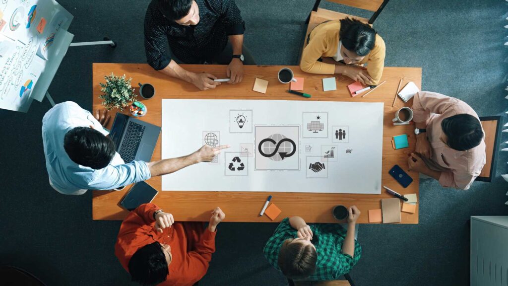 Business sustainability - a group discusses how they can do good and do well.