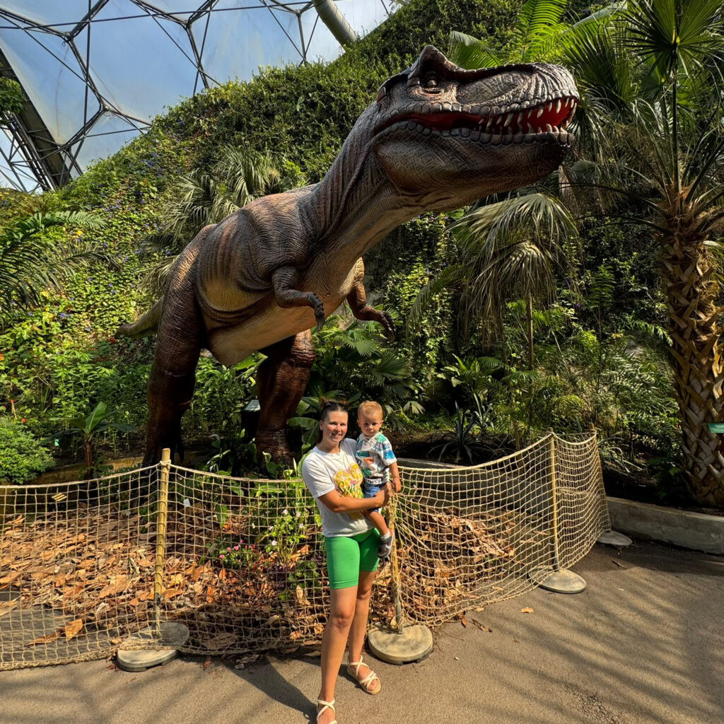 Sophie Clinton is a Client Manager at Harland Accountants. Here she is visiting the dinosaur exhibit at the Eden Project in Cornwall with her son, George.